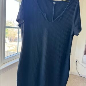 SHEIN Blue Short Sleeve T-Shirt V-Neck